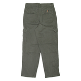 DICKIES Cargo Workwear Mens Trousers Green Slim Tapered W28 L26