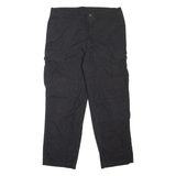 CARHARTT WIP Hooded Theory Cargo Mens Trousers Black Relaxed Tapered W34 L27