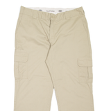 DICKIES Cargo Workwear Mens Trousers Beige Relaxed Straight W38 L30