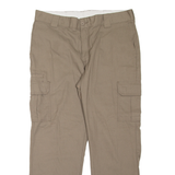 DICKIES Cargo Workwear Mens Trousers Brown Regular Tapered W38 L30