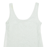 Womens Camisole Blouse Green Sleeveless Crazy Pattern XXS