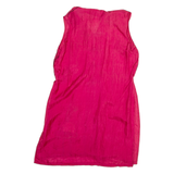 Womens Oversized Top Red Sleeveless Silk 2XL