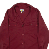Womens Shirt Top Maroon Long Sleeve XS