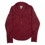 Womens Shirt Top Maroon Long Sleeve XS