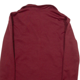 Womens Shirt Top Maroon Long Sleeve XS