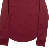 Womens Shirt Top Maroon Long Sleeve XS