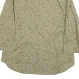 NAPAPIJRI Womens Shirt Top Green 3/4 Sleeve Silk Floral S