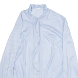 Womens Shirt Top Blue Long Sleeve Striped S