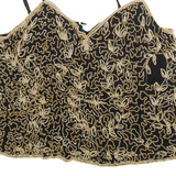 Womens Camisole Top Gold Sleeveless XXS