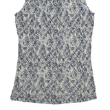 ESPRIT COLLECTION Womens Vests Shirt Grey Sleeveless Crazy Pattern XXS