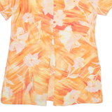 CANDA Womens Shirt Top Orange Floral M