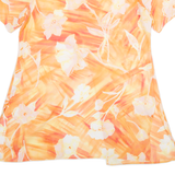 CANDA Womens Shirt Top Orange Floral M
