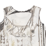 Womens Vests Top Brown Sleeveless Crazy Pattern S