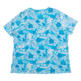 KINGFIELD Womens Shirt Top Blue Floral 2XL