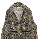 BIAGGINI Womens Top Brown Long Sleeve Crazy Pattern S