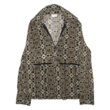 BIAGGINI Womens Top Brown Long Sleeve Crazy Pattern S