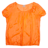 MADDISON Womens Top Orange Silk M
