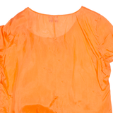 MADDISON Womens Top Orange Silk M