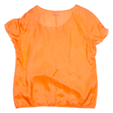 MADDISON Womens Top Orange Silk M