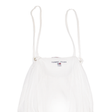 TOMMY HILFIGER Womens Vests Top White Sleeveless XXS