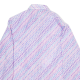 Womens Shirt Top Purple Long Sleeve Silk Striped XS