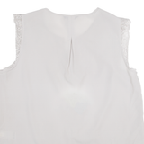 BANANA REPUBLIC Womens Vests Top Grey V-Neck Sleeveless L