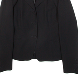 GEORGES RECH Womens Blazer Jacket Black Knit Wool M