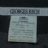 GEORGES RECH Womens Blazer Jacket Black Knit Wool M