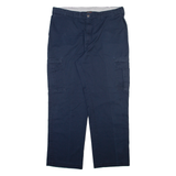 DICKIES Cargo Mens Trousers Blue Relaxed Straight W40 L32