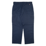 DICKIES Cargo Mens Trousers Blue Relaxed Straight W40 L32