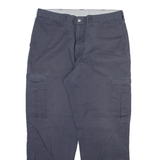 DICKIES Mens Trousers Grey Regular Straight W36 L30
