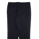 Mens Trousers Black Regular Tapered W36 L30