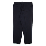 Mens Trousers Black Regular Tapered W36 L30