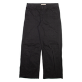 LEVI'S Womens Trousers Black Relaxed Straight W34 L30