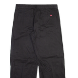 LEVI'S Womens Trousers Black Relaxed Straight W34 L30