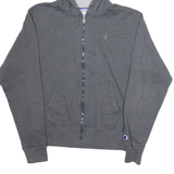 CHAMPION Mens Grey Hoodie Full Zip S
