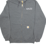 CARHARTT 1st Class Design & Renovation Mens Grey Hoodie Full Zip S