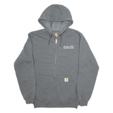 CARHARTT 1st Class Design & Renovation Mens Grey Hoodie Full Zip S