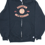 RUSSELL ATHLETIC Servitium Nulli Secundus Mens Black Hoodie Full Zip M