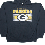 GILDAN Green Bay Packers Mens Black Hoodie USA L