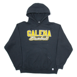 RUSSELL ATHLETIC Galena Baseball Mens Black Hoodie USA L