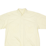 E.B. COMPANY Mens Plain Shirt Yellow 90s L