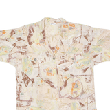 VALENTINE Womens Shirt Pink Viscose 90s Crazy Pattern UK 14