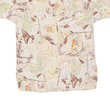 VALENTINE Womens Shirt Pink Viscose 90s Crazy Pattern UK 14