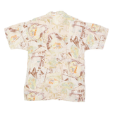 VALENTINE Womens Shirt Pink Viscose 90s Crazy Pattern UK 14