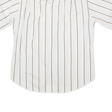 DINO FORLOZZI Mens Shirt White 90s Striped L