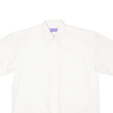 BASIC WEAR Mens Plain Shirt White 90s XL