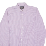 DKNY Slim Fit Mens Shirt Purple Striped Long Sleeve M