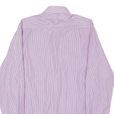 DKNY Slim Fit Mens Shirt Purple Striped Long Sleeve M