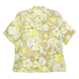 TRU Womens Shirt Green Viscose 90s Floral UK 16